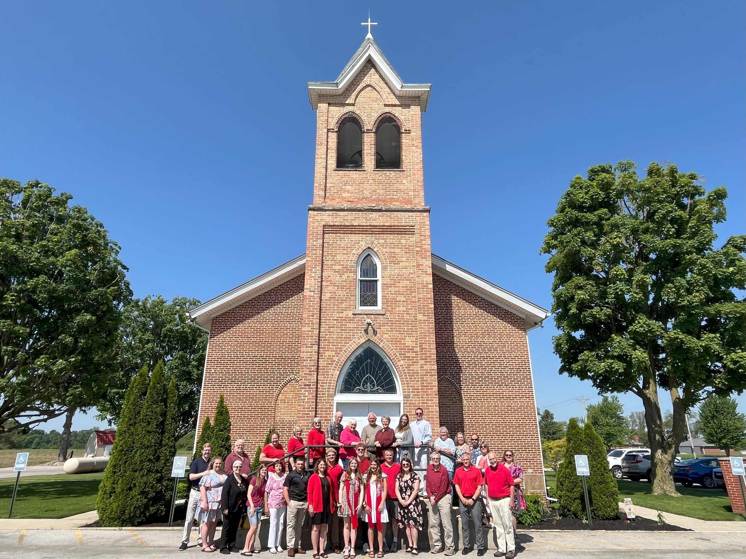 Happy multigenerational group of christians